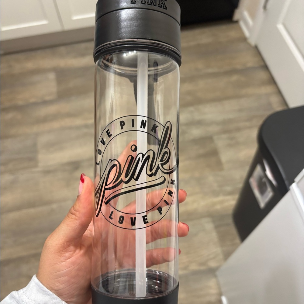 Victoria Secret PINK Sport Water Bottle - Black & Clear